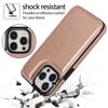 Кожаный чехол-книжка с двойной кнопкой для iPhone 16e 16 15 14 13 12 11 Pro Max со слотом для карт и подставкой