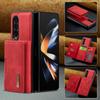 Shockproof Folding Leather Wallet Case For Samsung Galaxy Z Fold 4 5g Fold4 Fold3 Fold 3 Anti -Fingerprint Matte Card Slot Cover