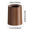 Imitation Wood Grain Trash Can Open Top Garbage Bucket Elegant Waste Basket Round Wastebasket