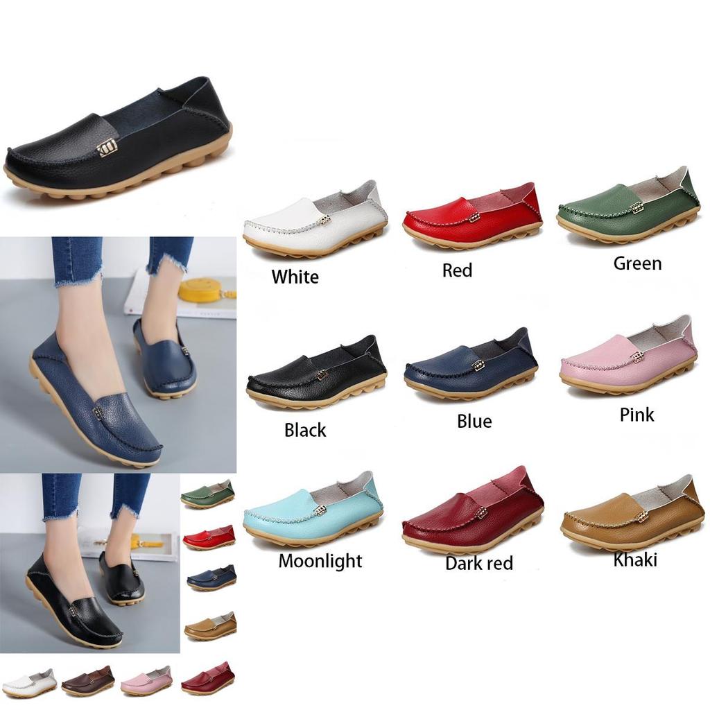 Elegant Women's Soft Pu Leather Loafers Slip-on Slippers With Timeless Design