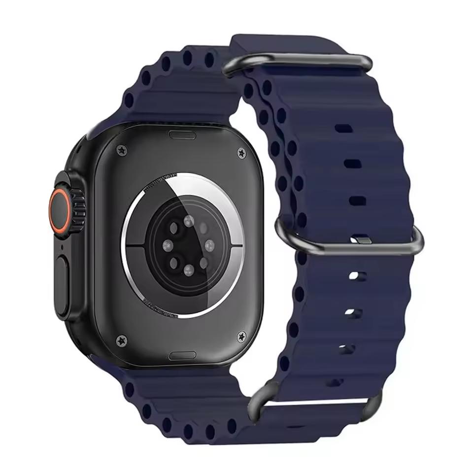 Ocean Strap for apple watch Band 49mm 44mm 40mm 45mm 41mm 46mm silicone bracelet correa iWatch series 7 6 5 3 se 8 9 10 ultra 2