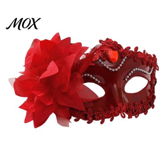 Evening Party Face Mask Half Masquerade for Women, Mesh Flower Rhinestone Venetian Mask, Costumes Accessory Halloween Carnival Prom Ball