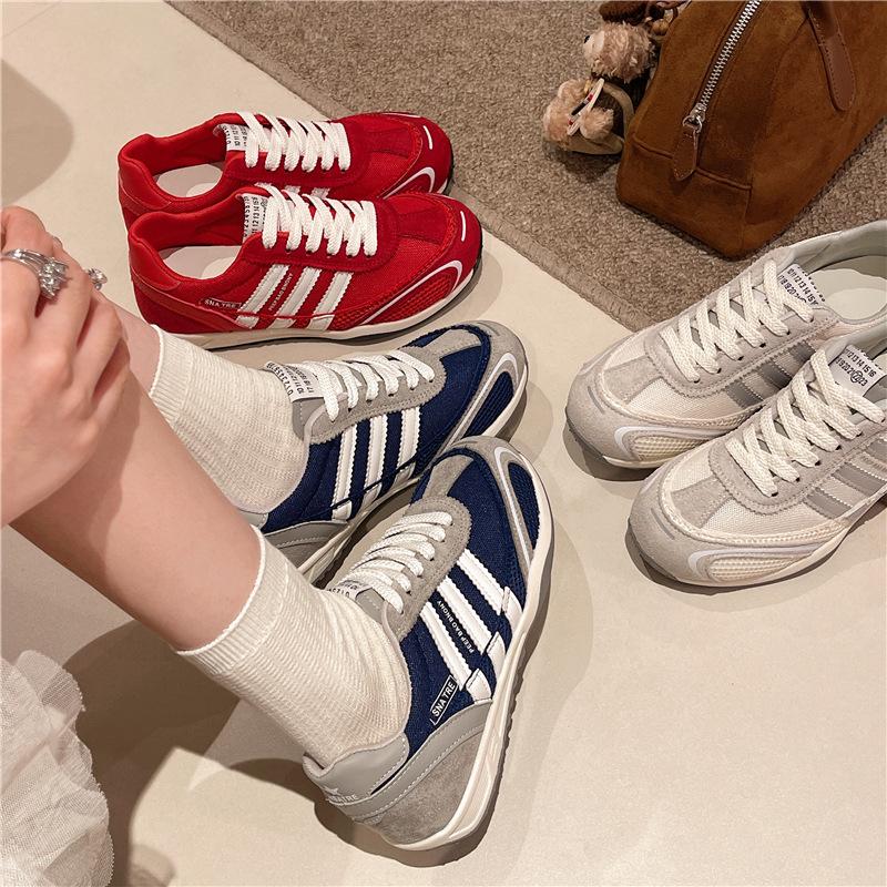 Популярные летние тонкие немецкие тренировочные кроссовки для интернет-знаменитостей, женские, 2025 новинка, повседневные спортивные кроссовки, мягкая подошва, светло-красные кроссовки Форреста Гампа