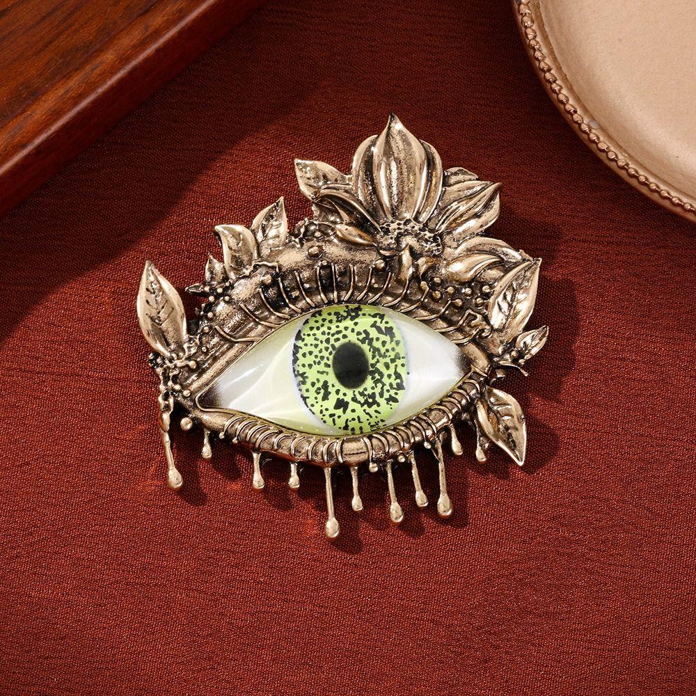 Decoration Luxury Badge Pin Crystal Pendant Rhinestone Eye Brooches Devil Eye Brooch Pin  Gifts