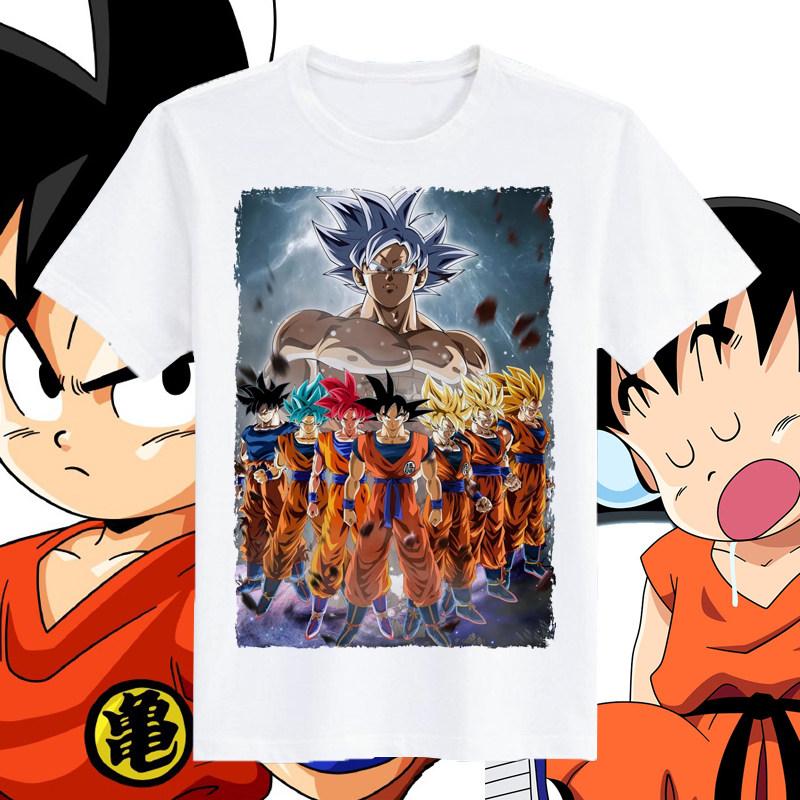 Dragon Ball 2026 Summer 100 Cotton Son Goku Printed Casual Loose Sports Fitness Tshirt Vintage Harajuku Neutral Tshirt Top