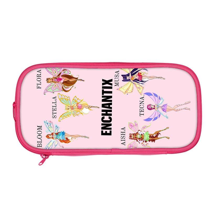 Winx Club Magic Reprint Polyester Pencil Box With Multiple Compartments For School