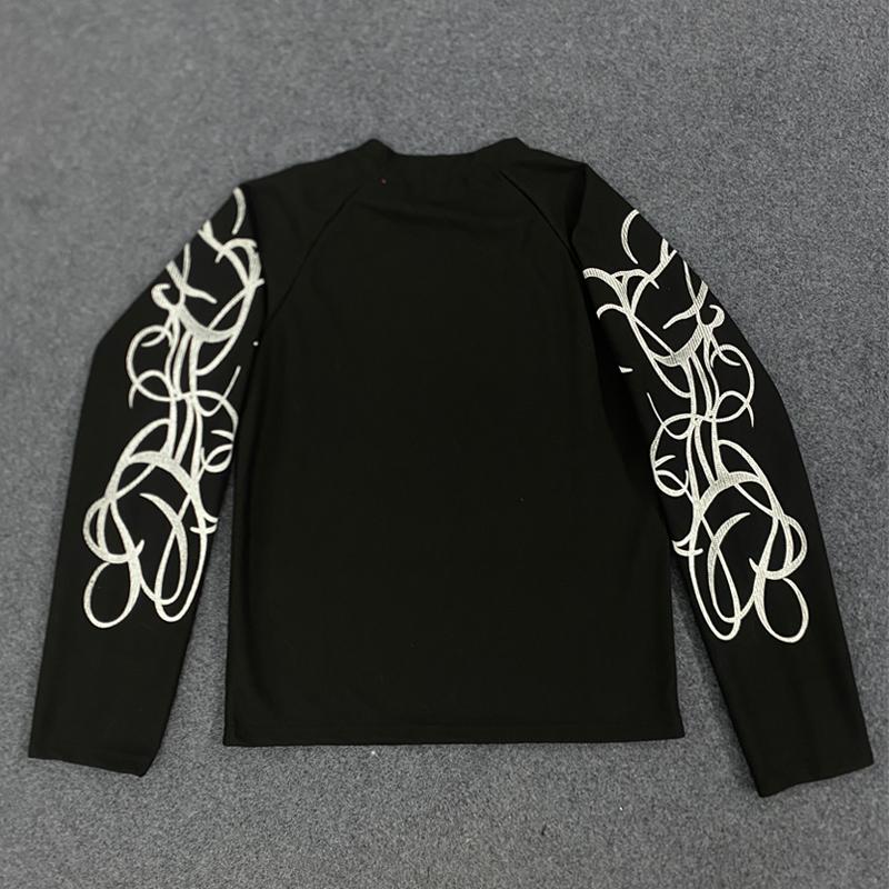 Европейская и американская персонализированная футболка-пуловер с круглым вырезом и принтом букв в стиле ретро