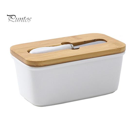 Керамическая масленка с резаком и крышкой, герметичный контейнер для хранения масла для сохранения свежести, многоцелевая форма для масла для выпечки