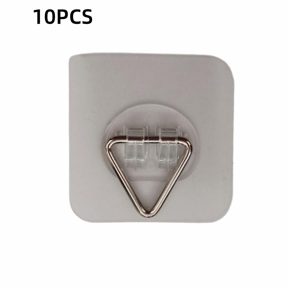10PCS No-Drill Installation Triangular Wall Hook Traceless Plate Display Hanger Home Kitchen