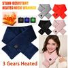 Heated Scarf Waterproof Fabric Fast Heating Electric Heated Scarf Rechargeable 3 Temp Settings Winter Scarf