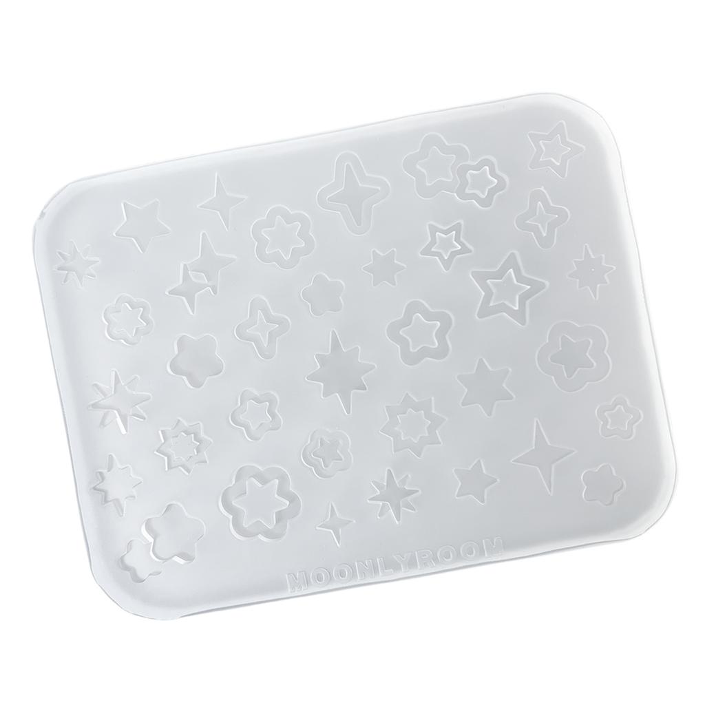 Силиконовые формы для маникюра «Звезда» с узорами звезд, формы-подвески для нейл-артистов, форма для креативных маникюрных украшений