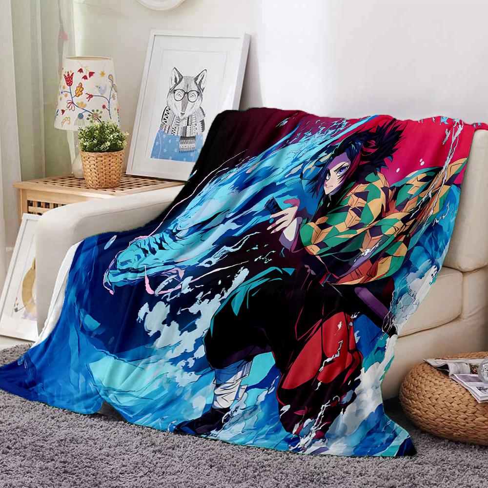 Butterfly Nezuko Fantasy Flannel Blanket, Soft Polyester, Modern Design, All-Season for Camping, Travel, Gifts for holidays or birthdays