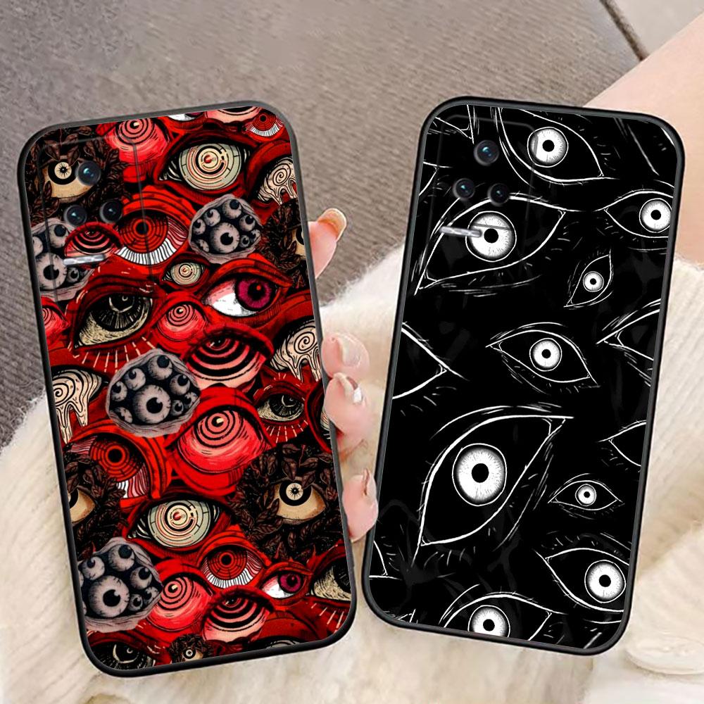 Чехол для телефона 'Счастливый глаз' 'Демон' для Redmi K60 K40 K30 15 15C 14C 13C 12C 12 10 10C 9T 9C 9A 9 8 8A A1 A2 A3 Pro Plus