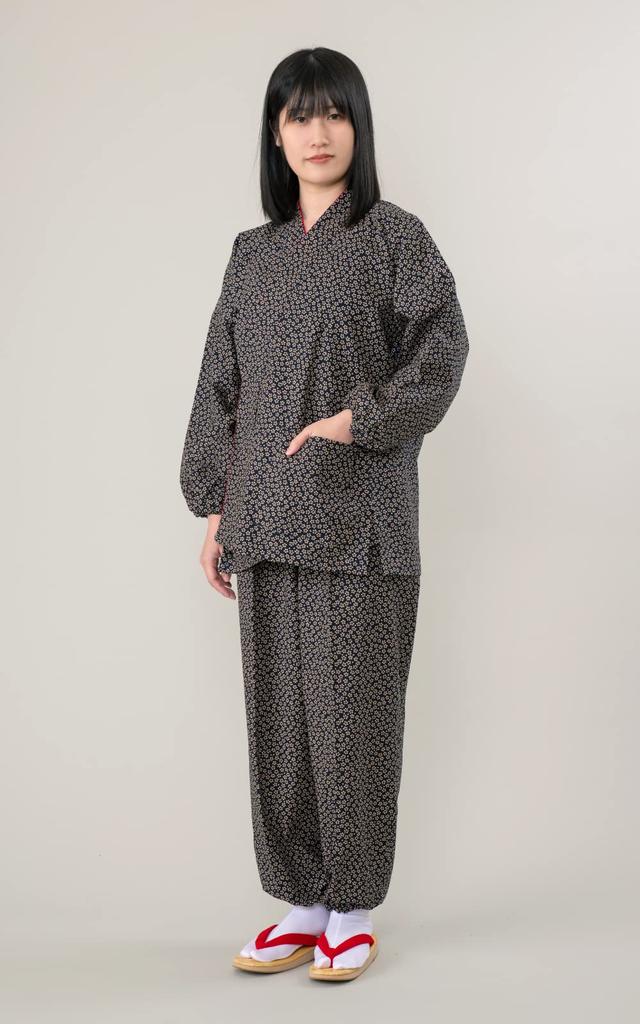 Aiai Soft To the Made In 13 Patterns Flower Women's Samue, Touch, 100% Cotton, Japan, (Small (Navy))