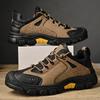 Fashion Outdoor Soft Sole Lace Anti-collision Camping Hiking Shoes Men Genuine Leather Sports Man Casual Shoes Walking Climbing Ootwear