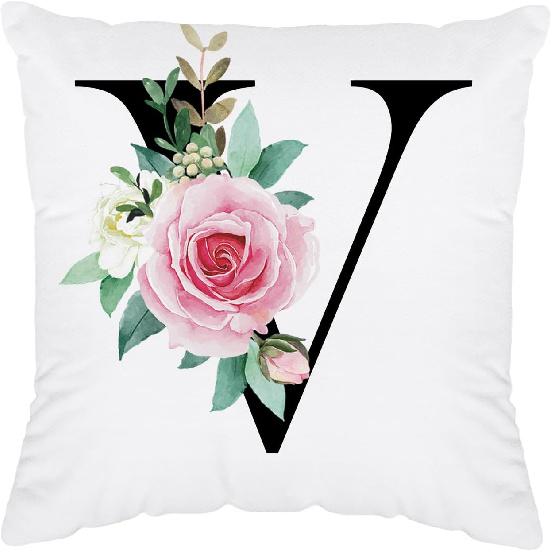 Initial Pillow Covers 18x18 - Monogram L Pillow Cover, Initial Letter Throw Pillow Cover, Monogram Pillow Case L, Monogrammed Gifts for Women, L