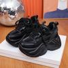 Fashion Fashion New High Platform Sneakers Women Thick Sole Non Slip Sports Dad Shoes Woman Korea PU Leather Chunky Sneakers 2024 Spring