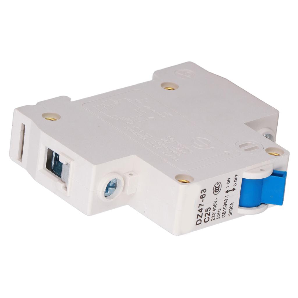 Автоматический выключатель Mini 1P MCB DIN-рейка 6000A отключающая способность 230 В 400 В 25A