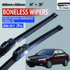 For Hyundai Grandeur Azera TG 2006-2011 Car Windshield Wiper U-type Soft Rubber Frameless Bracketless Car Wipers 24"+20"