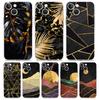 Роскошный прозрачный мягкий чехол для телефона из черного золота с мраморным тропиком для iPhone 14 13 12 11 Pro Max XS X XR SE 7 8 Plus противоударный чехол