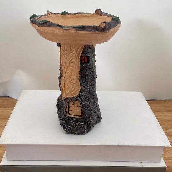 Кормушка для садовых птиц, полимерная статуэтка, уличная, для патио, двора, лужайки, отдельно стоящая, фея