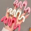 Plastic Wave Pattern Hair Clips for Women, 11cm/4.3in Size, Dopamine Color Palette, Fashion Accessories for Halloween Accessories