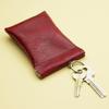 Unisex Leather Key Bag Keys Holder Multi Function 1Pc Zipper Keys Wallet Coin Purse Solid Color Waterproof Key Case