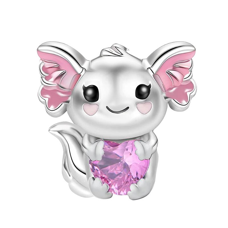 Медь Пурпурная Серия Любовь Сердце Цветок Страховочная Цепочка Шарм Бусины Подходят Оригинальным Пан Браслетам Браслетам Ювелирный Подарок