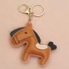 Women's Bag Charm Decoration Bag Pendant Cartoon Rocking Wooden Horse Women's Leather  Bag Charm Key Chain Cute Bag Accessories Gifts