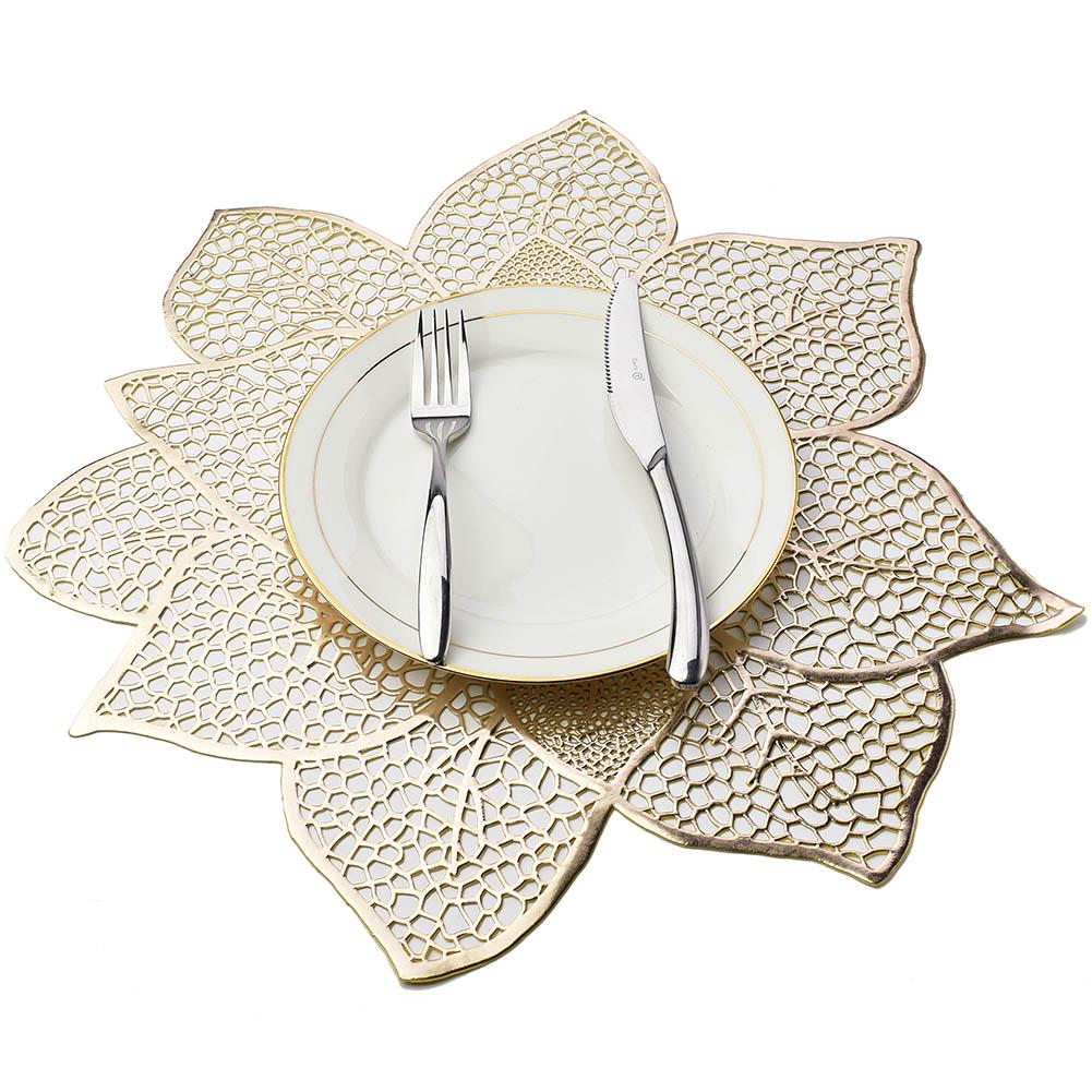 Hollow Flower Placemat Table Mat Cup Plate Pad Coaster Anti-skid Holiday Decor AVE