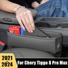 Car Seat Crevice Storage Box For Chery Tiggo 8 Pro Max Plus PHEV 2022 2023 2024 Phone Holder Organizer Pocket