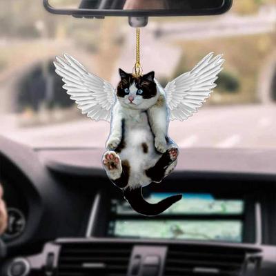 Подвеска для автомобиля Креативное украшение в виде милого кота для автомобиля Подвесное зеркало заднего вида автомобиля Отличный подарок для