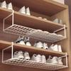 1PC Layered Shoe Rack Cabinet Storage Rack Partition Hanging Rack Shoe Bracket Hook Type No Installation Folding Storage Shelf