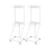 Ottostyle.jp Two-Tier Pants Hanger Rack (44cm Wide X 128cm High), Slim Design with Casters, Large Capacity, Holds 20 Pants, Perfect for Clothes, Skirt