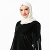 Beige Turban Women's Head Cover Head Scarf Ethnic Monochrome Long Gauze Shawl
