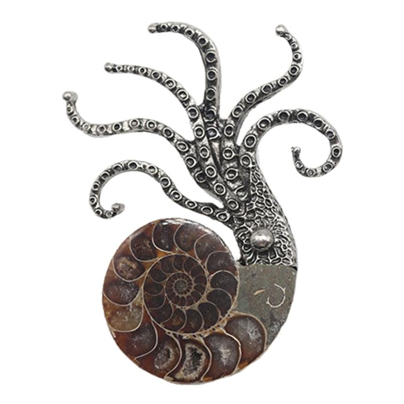 Colorful Seashells Octopus Brooch Pins Exaggerated Design Corsage Pin Metal Brooches for Women Clothing Bags Decorations