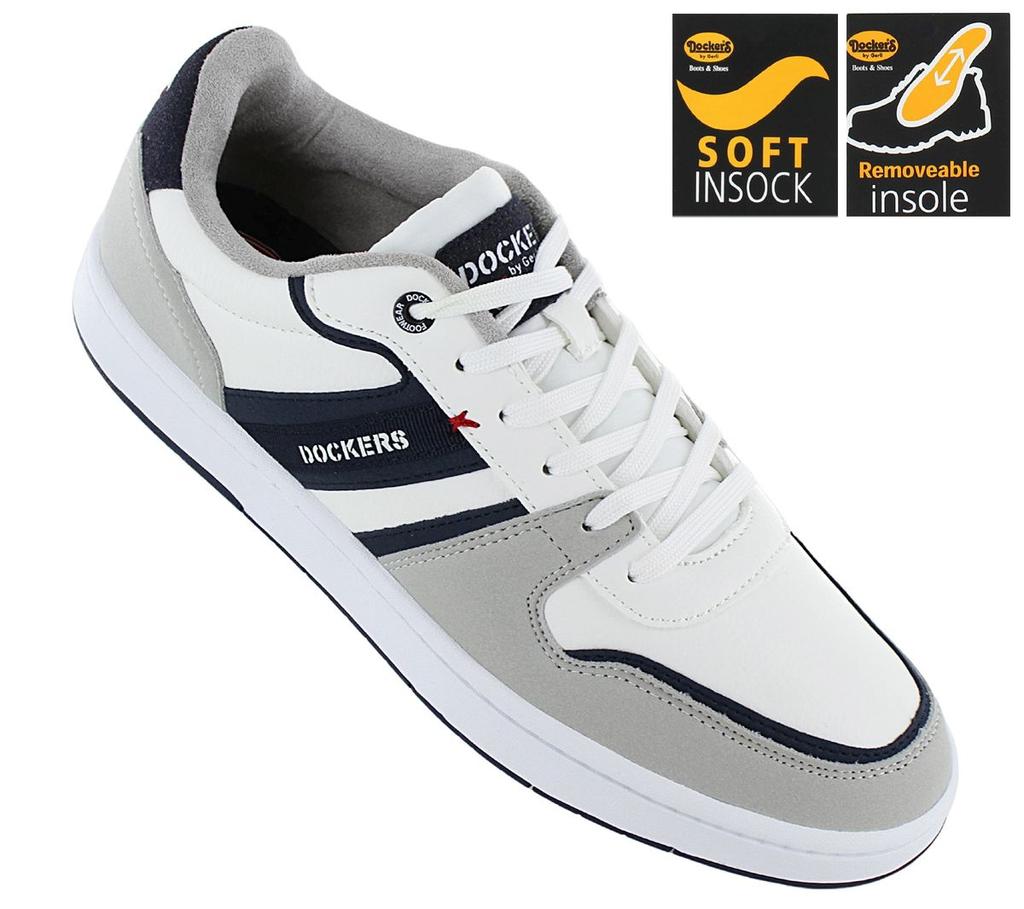 Dockers By Gerli 53BY002 - Мужские кроссовки бело-темно-синие 642500 ОРИГИНАЛ