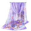 Sunscreen Long Wrap Shawl Butterfly Print Beach Gauze Scarf Elegant Shawl Silk  for Women