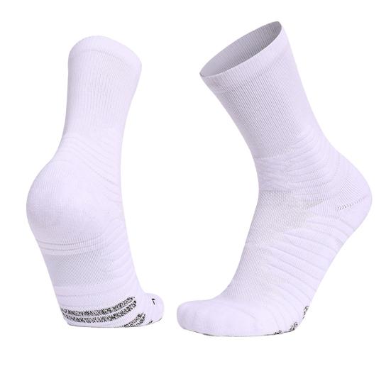 Athletic Crew Socks Stretchy Cushioned Sports Socks Breathable Compression Socks with Non-Slip Soles for Running Basketball Workouts