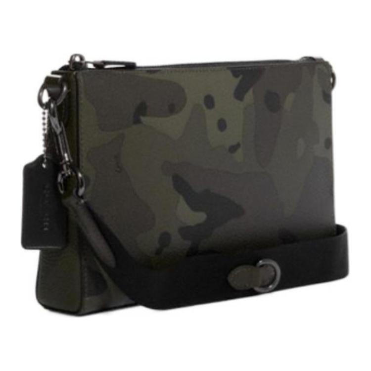 Coach Holden 25 Camouflage Pebble Leather Crossbody Bag Medium Men bags Olive-Green C9972-QBUCV