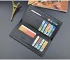 Men's Vertical Trifold Long Wallet - Stylish Youth Design with Soft Leather and Multiple Card Slots