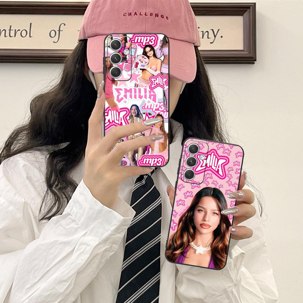 Милый Чехол для Телефона Emilia Cute Mernes для Samsung Galaxy S25 S24 S23 S22 S21 S20 Note20 Plus FE Ultra Цветная Печать Чехлы для Мобильных Телефонов
