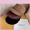 Fashion Solid Color Suede Women Casual Flat Top Hat For Fall And Winter Fashion