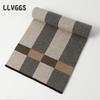 Autumn and Winter New Men's Wool Scarf Pure Wool Warm Knitted Scarf Men's Simple Rectangular Men's Scarf