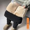 Женские зимние спортивные брюки из хлопка с подкладкой из флиса и шерсти ягненка, для невысокого роста, повседневные