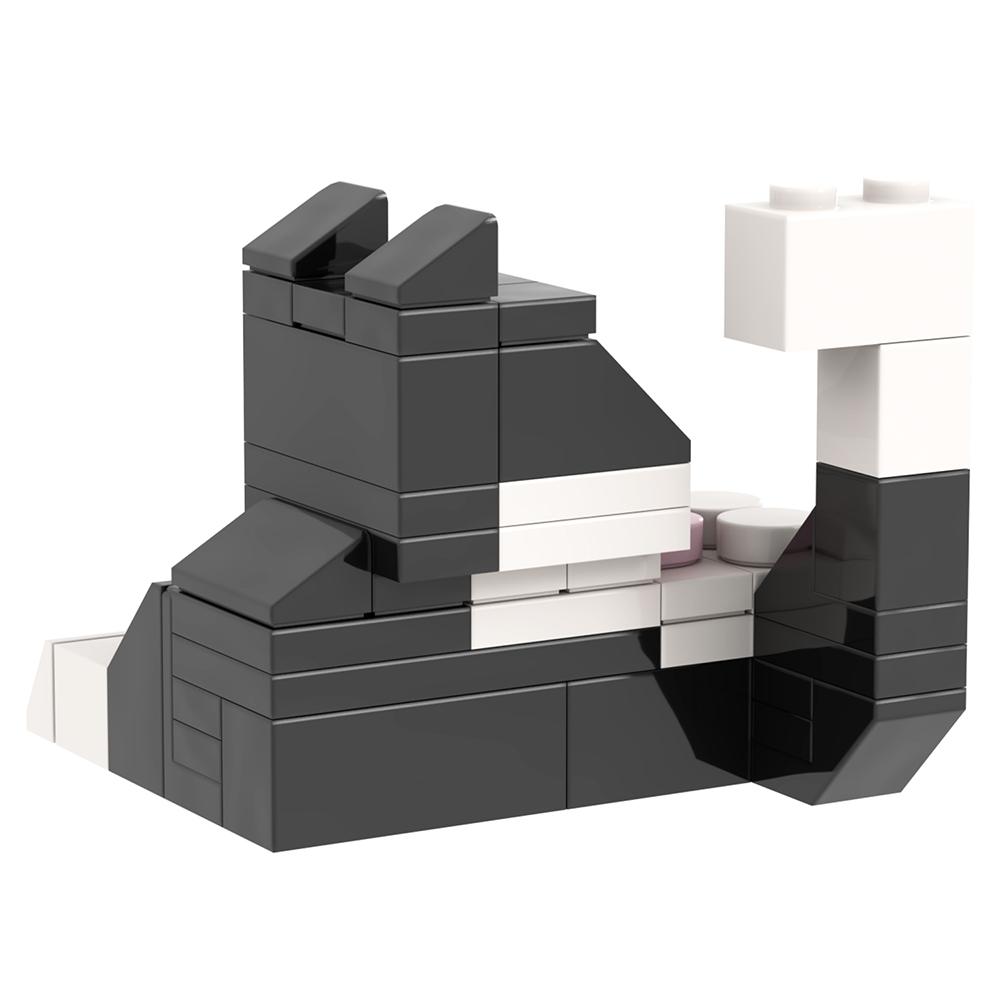 MOOXI Серия Животные 62 шт. MOC Кирпичики Фигурки Кошек DIY Строительные Блоки Детские Обучающие Игрушки Для Детей Подарок на День Рождения MOC3042-3045