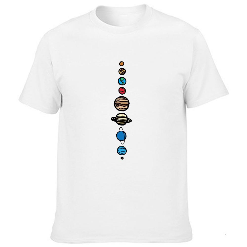 Planets Print Men S Funny Summer T Shirt Fashion Short Sleeve Streetwear Harajuku Graphic Tees Men