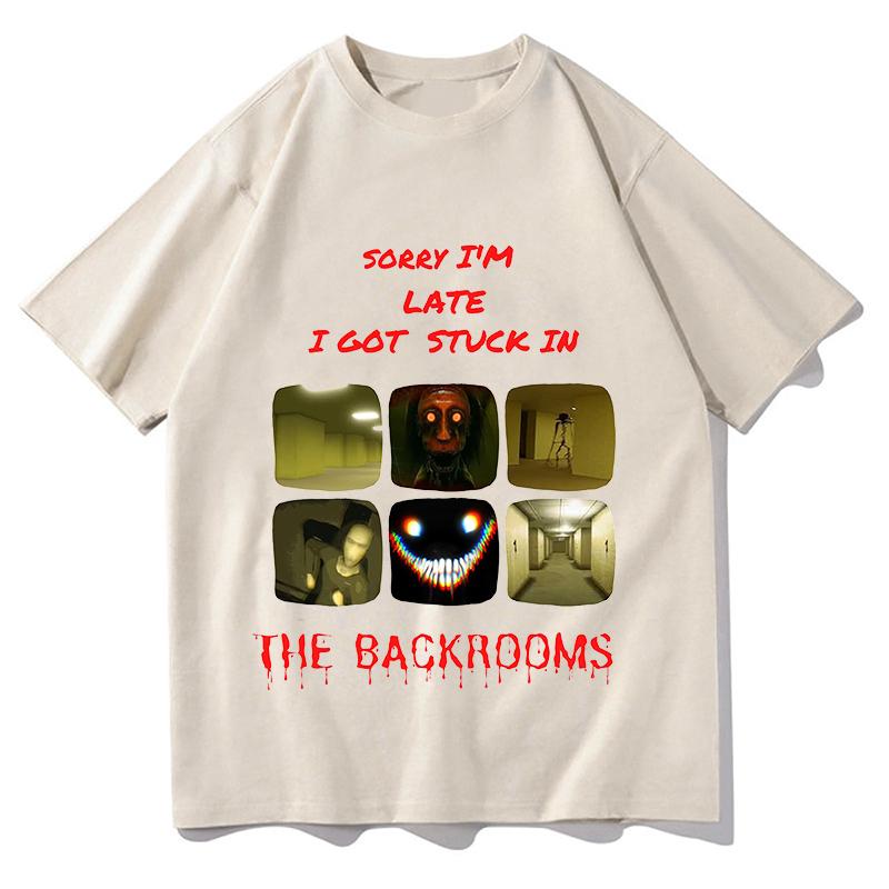 2026 Backrooms Фильм Футболки Винтажные Хлопковые Топы Унисекс Топы для Фанатов Унисекс Музыкальные Графические Футболки Эстетичная Уличная Одежда Харадзюку