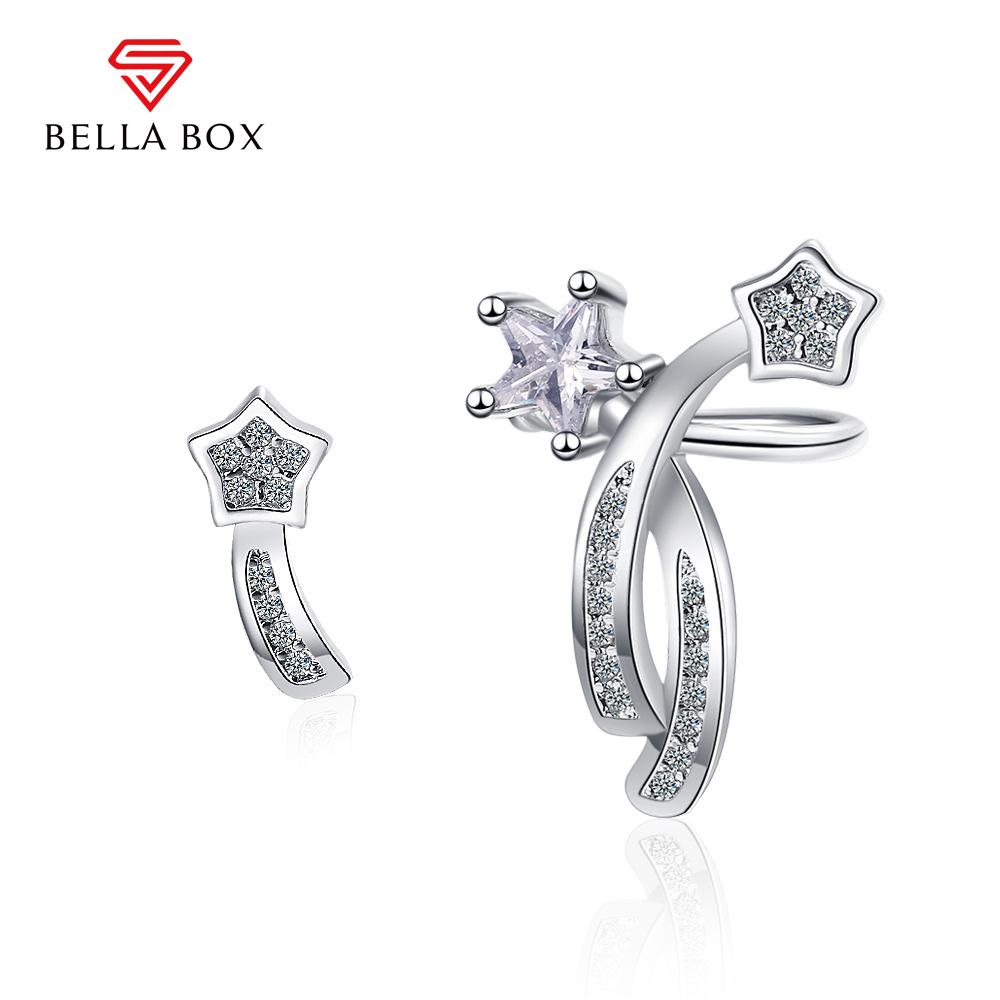 BELLA BOX Asymmetrical Star Earrings Jewelry Wedding Party Gift