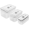 ZWILLING "Fresh & Save Vacuum Plastic Container 3 Size Set" Airtight Storage Container [Authorized Japanese Product] Fresh Save